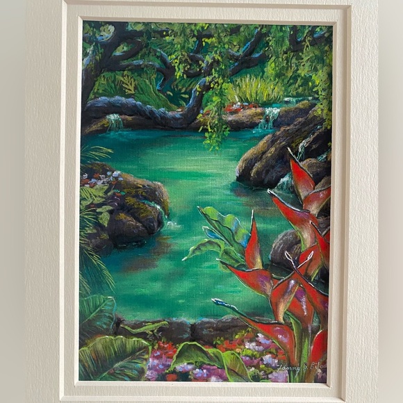 Fanny Bilodeau “Tranquil Pool” Signed Numbered Print Art Print 8in x 10in - Picture 2 of 4